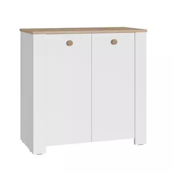 Комод Джастин 16.228.02, 766х392х753, Белый шагрень/Дуб белый