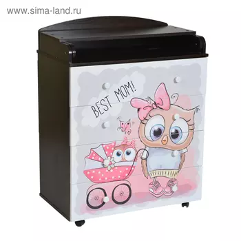 Комод Fantasia Best mom, шариковые направляющие, цвет венге-белый