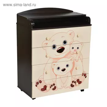 Комод Fantasia Family, шариковые направляющие, цвет венге-слоновая кость