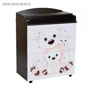 Комод Fantasia Family, шариковые направляющие, цвет венге-белый