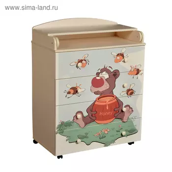 Комод Fantasia Little bee, шариковые направляющие, цвет слоновая кость