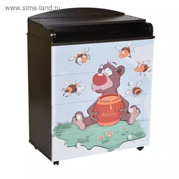 Комод Fantasia Little bee, шариковые направляющие, цвет венге-белый