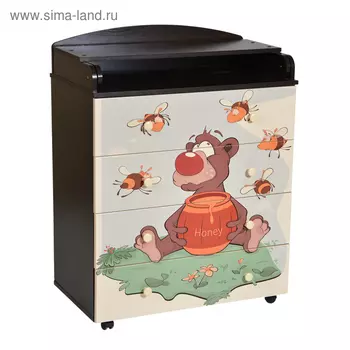 Комод Fantasia Little bee, шариковые направляющие, цвет венге-слоновая кость