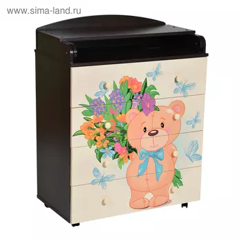 Комод Fantasia Тeddy, шариковые направляющие, цвет венге-слоновая кость