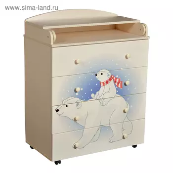 Комод Fantasia Umka, шариковые направляющие, цвет слоновая кость