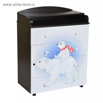 Комод Fantasia Umka, шариковые направляющие, цвет венге-белый