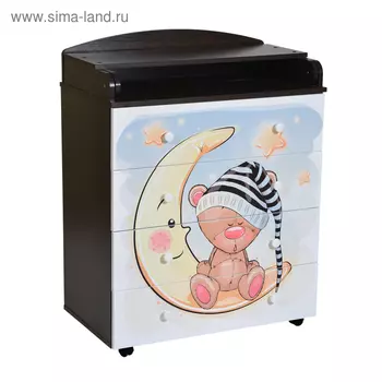 Комод «Фантазия луны», шариковые направляющие, цвет венге-белый