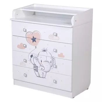 Комод Фея 1580 «Слоник», цвет белый