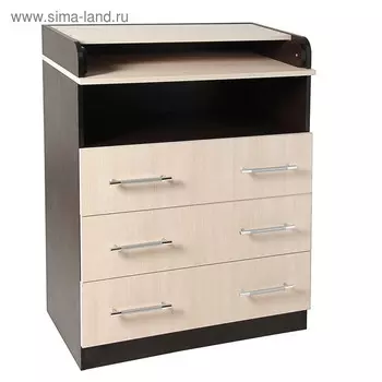 Комод пеленальный «Клик Мебель. Гермес», 3 ящика, 1000800440(730) мм, цвет венге/дуб молочный