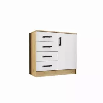 Комод Эра (К800-1Д), 800х830х440 Дуб вотан/белый