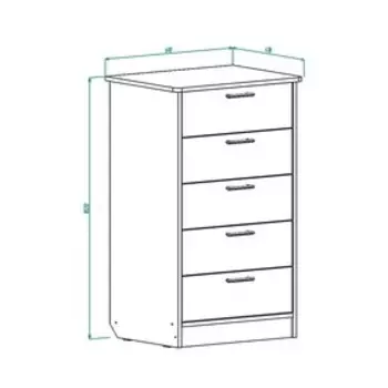 Комод К-14 1020х610х470 Ясень Шимо Светлый/Ясень Шимо Темный