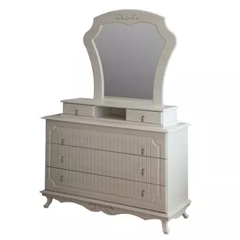 Комод «Кантри» 06.115, 11904901750 мм, патина, цвет вудлайн кремовый / зеркало