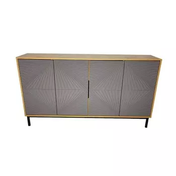 Комод «Кристалл», 1600390870 мм, фасады МДФ с фрезеровкой, цвет дуб вотан / белый бланж