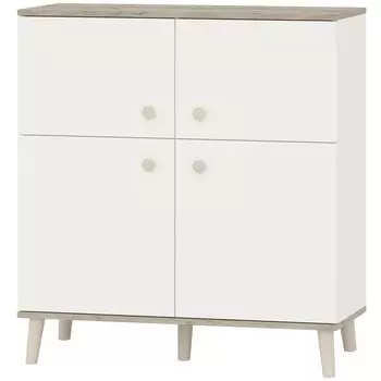 Комод «Лайн», 902372980 мм, цвет белый / дуб крафт серый