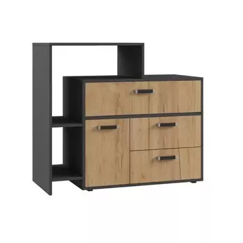 Комод Линда, 1002х450х891, Дуб крафт золотой/ Графит