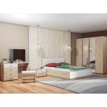 Комод Линда 300, 420х650х732, Дуб сонома/Белый