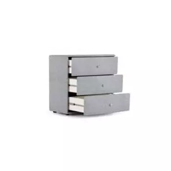 Комод «Люнетта», 3 ящика, 750 505 760 мм, стекло, рогожка, цвет bravo 25