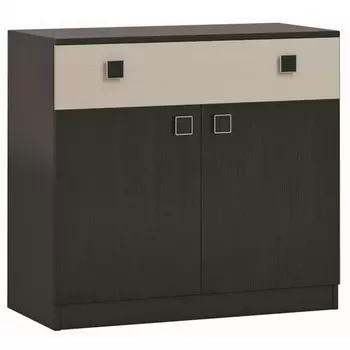 Комод «Люсси», 904 × 426 × 840 мм, 2 двери, 1 ящик, цвет венге / дуб девон