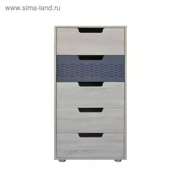 Комод «Мишель», 600 370 1170 мм, 5 ящиков, цвет дуб сонома / графит