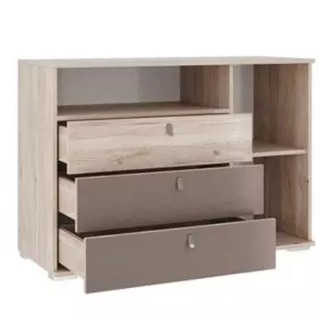 Комод «Модерн 26.01», 1050 × 420 × 720 мм, цвет дуб мария / бронза