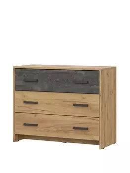 Комод «МСП», 901390724 мм, цвет дуб золотой/камень