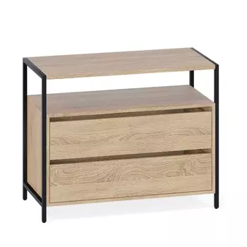 Комод напольный для вещей «Т400», 2 ящика, на ножках, 940449755 мм, цвет дуб сонома