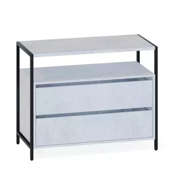 Комод напольный для вещей «Т400», 2 ящика, на ножках, 940449755 мм, цвет бетон