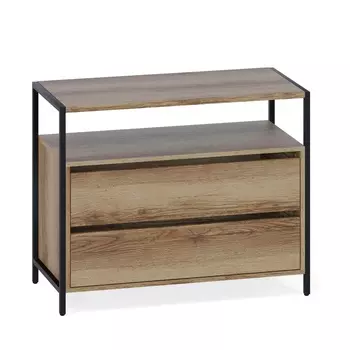 Комод напольный для вещей «Т400», 2 ящика, на ножках, 940449755 мм, цвет дуб делано