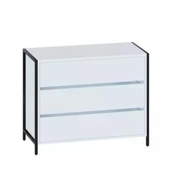 Комод напольный для вещей «Т401», 3 ящика, на ножках, 940449755 мм, цвет белый