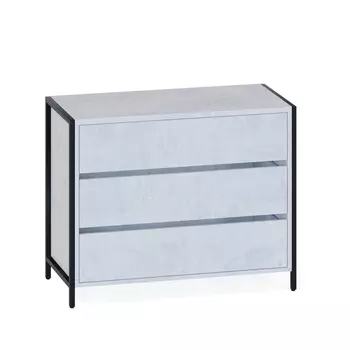 Комод напольный для вещей «Т401», 3 ящика, на ножках, 940449755 мм, цвет бетон