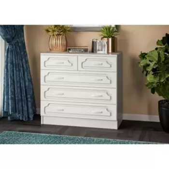 Комод «Натали», 900 460 816 мм, цвет белый глянец / белый