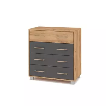 Комод Пекин, 800х450х850 Золотой дуб/графит