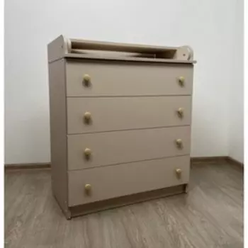 Комод пеленальный, 850 × 420 × 990 мм, ЛДСП, 4 ящика, цвет бежевый