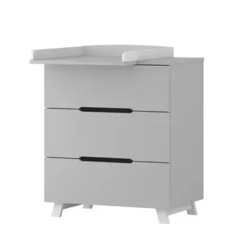 Комод пеленальный детский ИНКАНТО Anniken LUX 800/3, 80х45х92 см., 3 ящика, цвет серый/белый