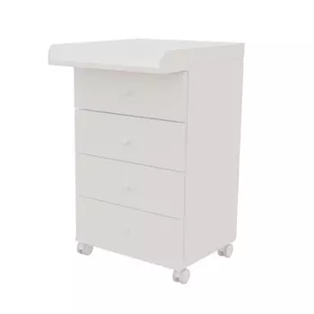 Комод пеленальный детский ИНКАНТО 600/4, 4 ящика, цвет белый