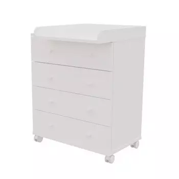 Комод пеленальный детский ИНКАНТО 800/4, 4 ящика, цвет белый