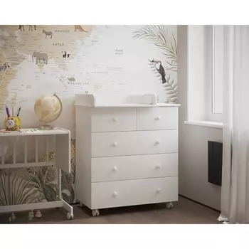 Комод пеленальный детский ИНКАНТО Nova 800/5.8045105 см., 5 ящиков