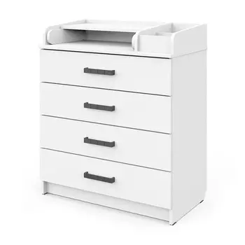 Комод пеленальный детский Marvin, 4 ящика, цвет белый
