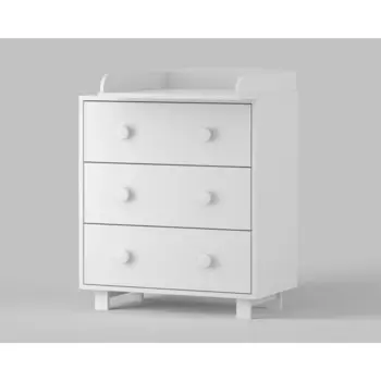 Комод пеленальный детский ИНКАНТО PAPI Lux 800/3, 814590 см, 3 ящика, белый