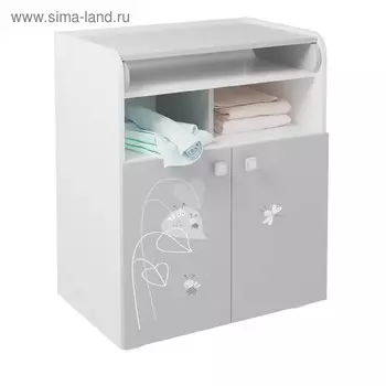 Комод пеленальный Polini kids French 1270, Amis, цвет белый-серый
