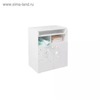 Комод пеленальный Polini kids French 1270, Teddy, цвет белый