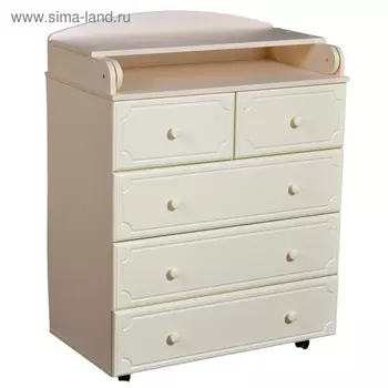 Комод пеленальный Victoria 805 МДФ с шариковыми направляющими, цвет слоновая кость