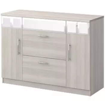 Комод «Роксана», 1214 466 886 мм, зеркало, цвет ясень шимо светлый