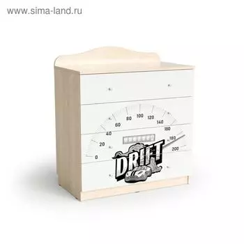 Комод с 4 ящиками 800*450*910 ясень шимо светлый,белая машина