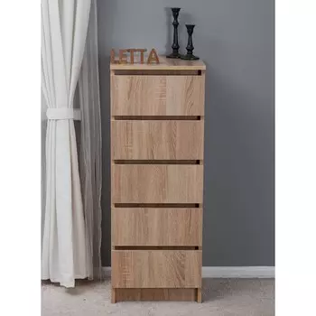 Комод с 5-ю ящиками City, 4003501050 мм, цвет дуб сонома