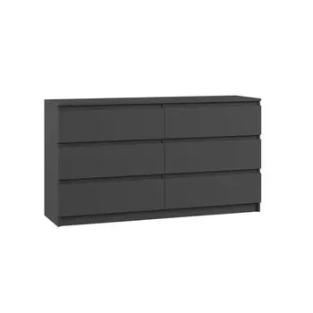 Комод для хранения «Клик Мебель. Мадера», 6 ящиков, 1200420775 мм, цвет графит