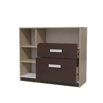 Комод с дверкой Арабика 1100х405х945 Дуб Ривьера/Белый-Арабика