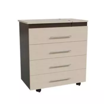 Комод с гладильной доской 750/1685х425х840/905 Венге/дуб млечный