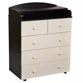 Комод с пеленальной доской Bloom Plus, с шариковыми направляющими, цвет венге/слоновая кость 68928