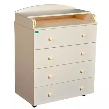 Комод с пеленальной доской Bloom, с шариковыми направляющими, цвет слоновая кость